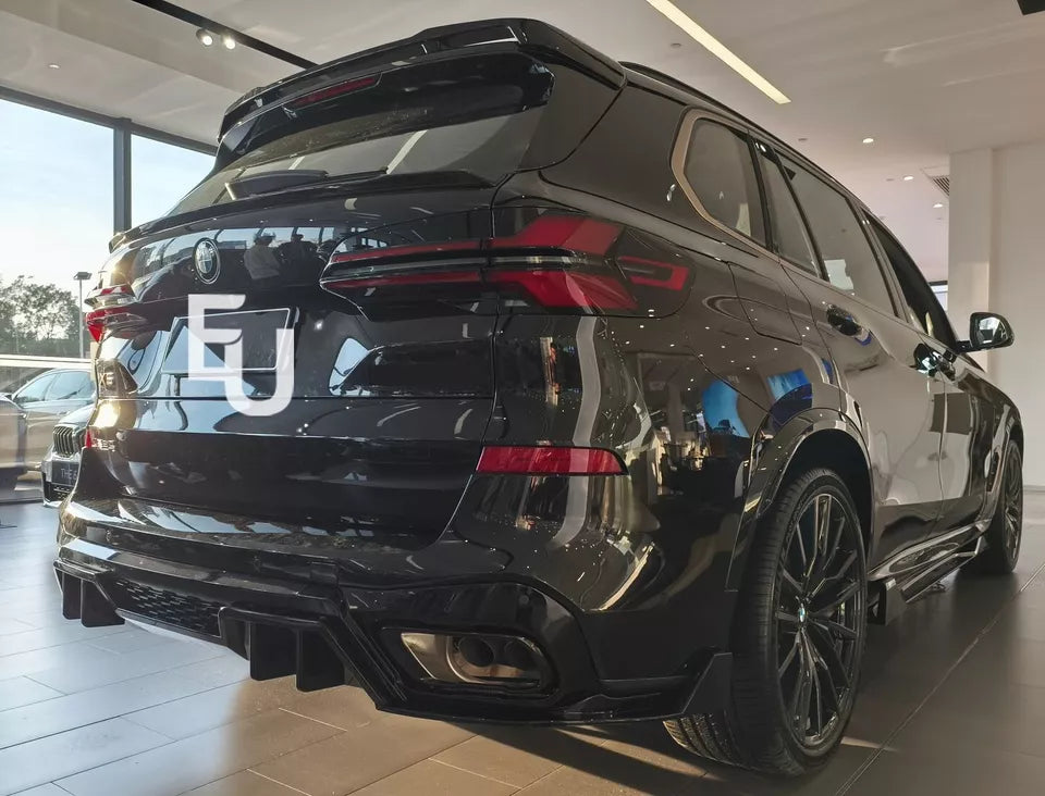 FOR BMW X5 G05 M SPORT GLOSS BLACK COMPETITIVE STYLE REAR BUMPER DIFFUSER
