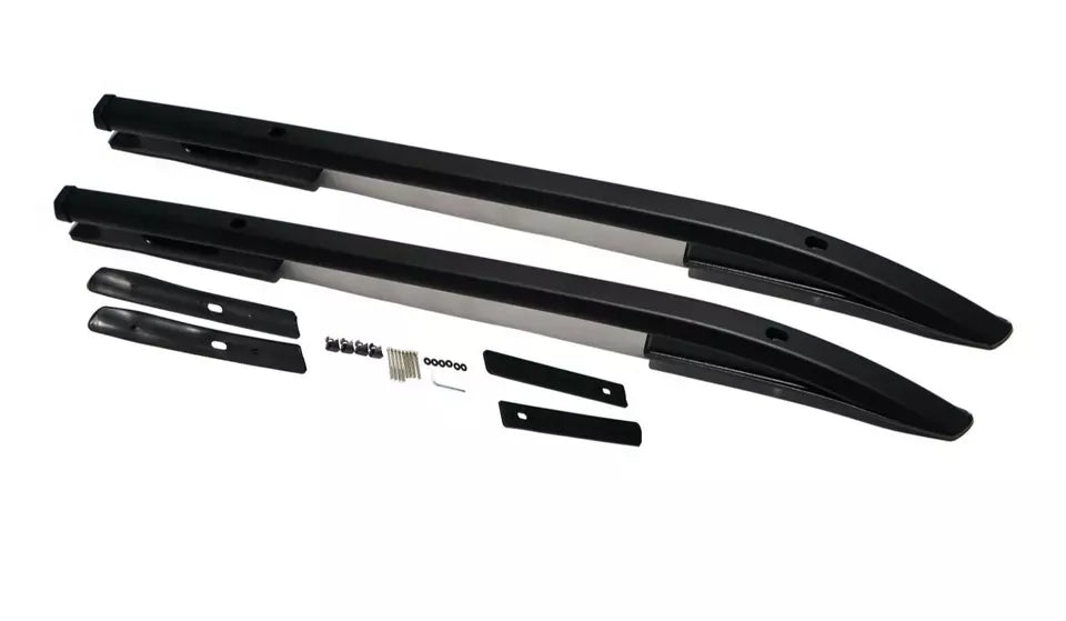 ALUMINIUM BLACK ROOF RAILS RACK SIDE ROOF BARS SETS FOR VOLKSWAGEN AMAROK 2010+
