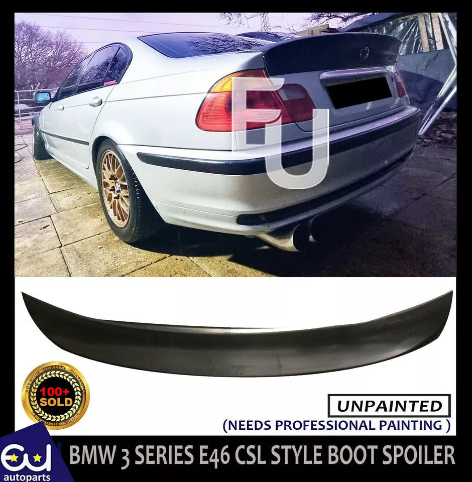 REAR BOOT SPOILER TRUNK DUCKTAIL FOR BMW E46 M3 CSL LOOK 1998-2005 4 DOOR SALOON