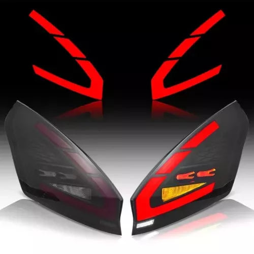PAIR SMOKED LED TAIL LIGHTS FOR FORD FIESTA HATCHBACK SE ST W/DYNAMIC 2008-2019