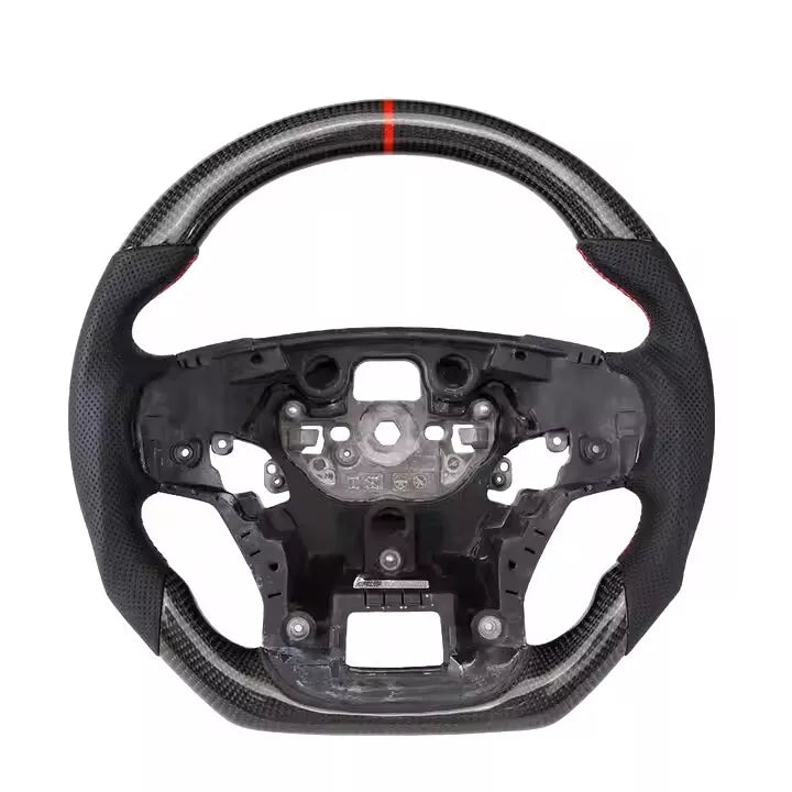 REAL CARBON FIBER LEATHER STEERING WHEEL FOR FORD RANGER RAPTOR PX2 PX3 FACELIFT