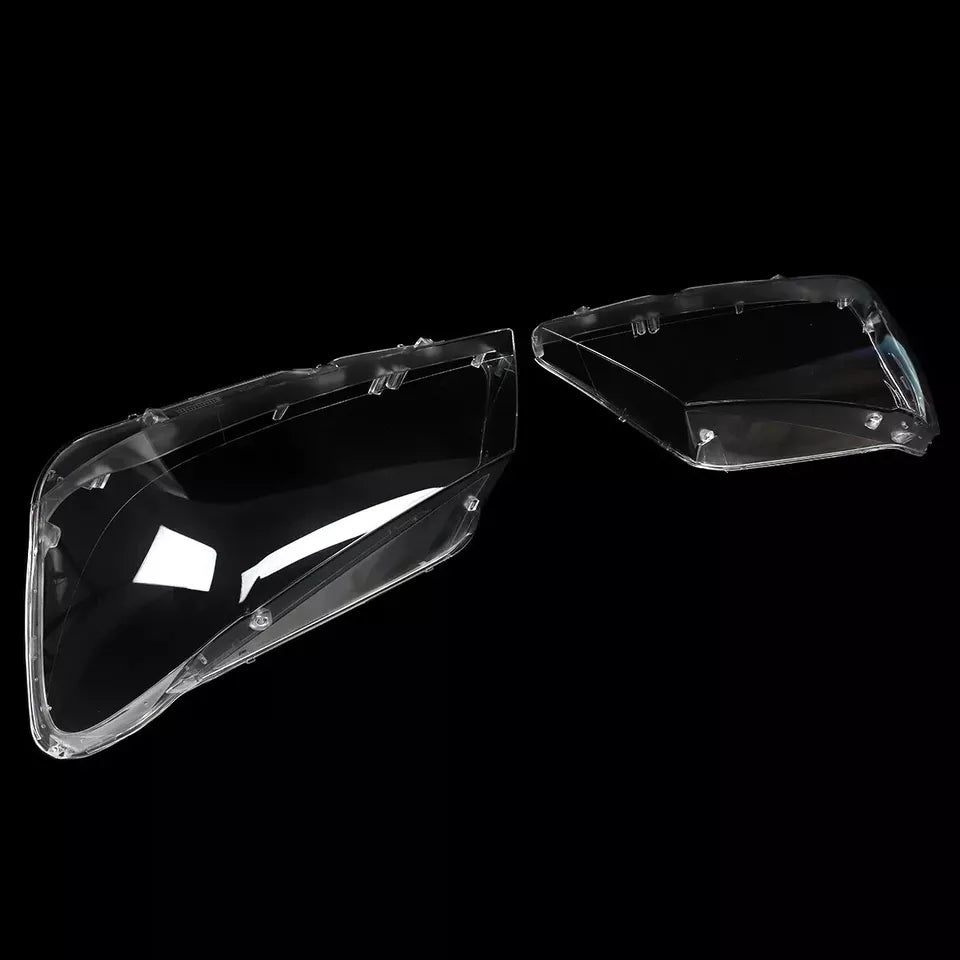 PAIR LEFT RIGHT L+R HEADLIGHT HEADLAMP LENS SHELL COVER FOR BMW X3 F25 2010-2013
