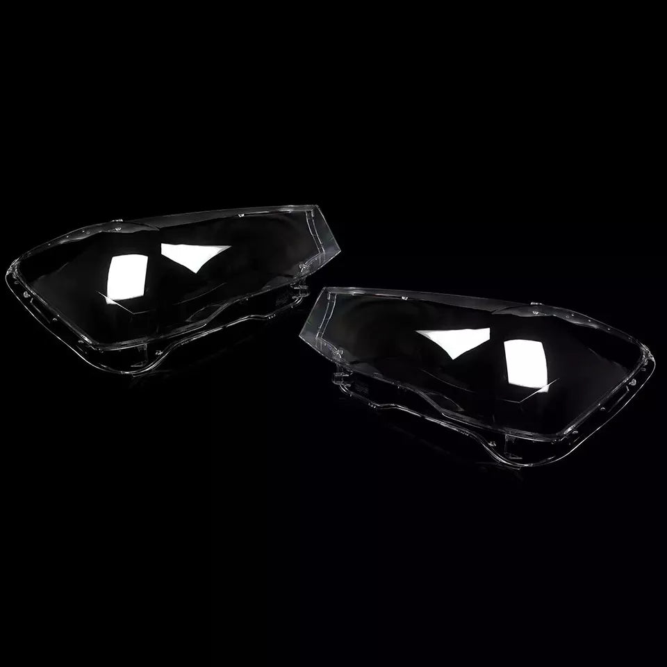 PAIR FOR BMW X3 X4 F25 F26 2014-2017 HEADLIGHT LENS COVER REPLACEMENT LEFT RIGHT