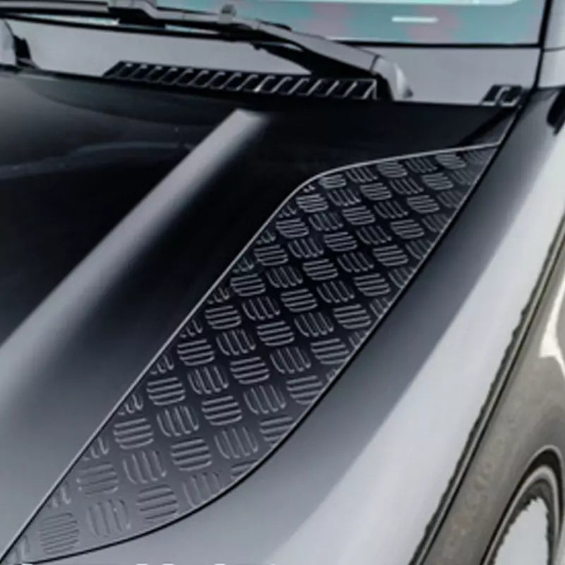 9 PIECE CHEQUER PLATE BLACK BODY TRIM KIT FOR LAND ROVER DEFENDER 90 L663 2020+