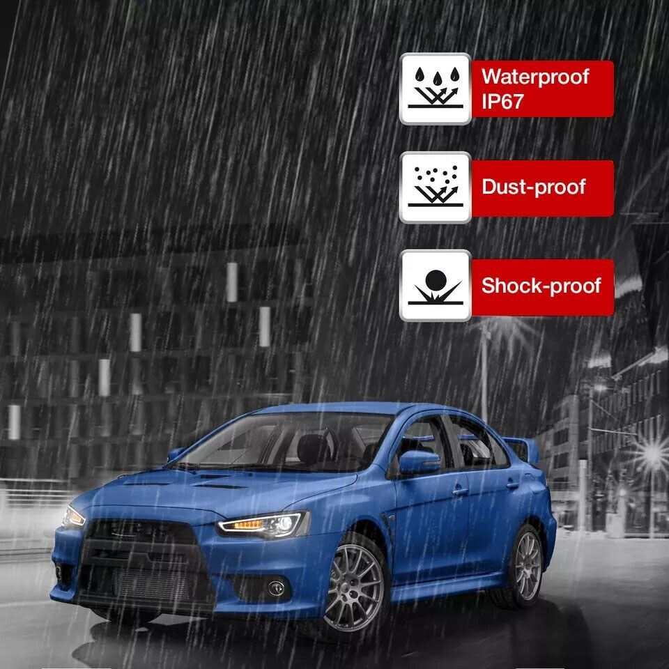 LED HEAD LIGHT LAMP FOR MITSUBISHI LANCER EVO X FULL BLACK LEFT+RIGHT 2008-2020
