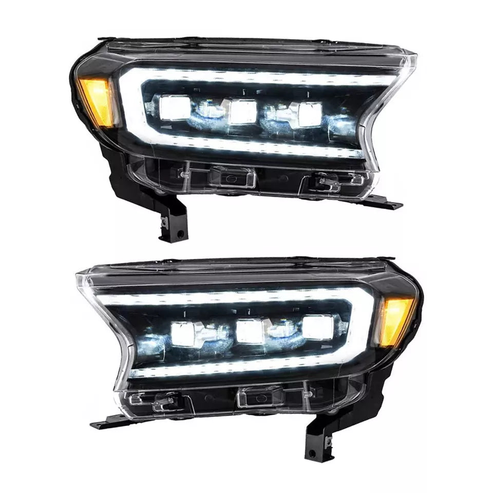 PAIR LED DRL PROJECTOR HEAD LIGHT LAMP FOR FORD RANGER T6 RAPTOR WILDTRAK 2015+