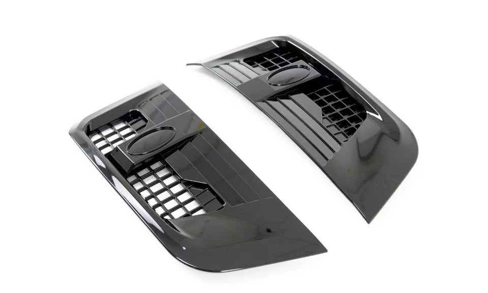 GLOSS BLACK FRONT WING SIDE AIR VENTS FOR LAND ROVER DEFENDER L663 90 110 2020+