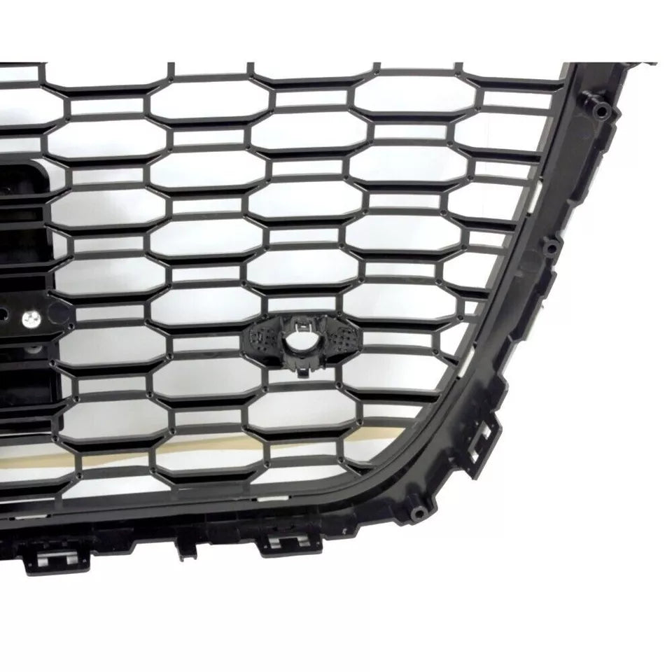 FOR AUDI A6 S6 C8 RS6 STYLE HONEYCOMB MESH FRONT GRILLE GRILL GLOSS BLACK 2018+
