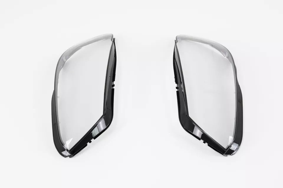 LEFT RIGHT SIDE PAIR HEADLIGHT LENS COVER LAMP FOR VW CADDY MK3 2010-2014