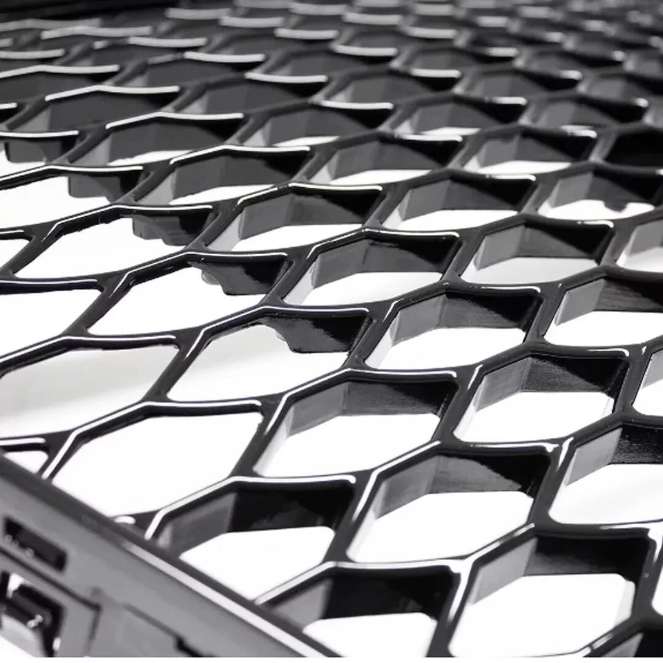 FOR AUDI TT 2006-2014 8J HONEYCOMB GRILL GRILLE GLOSS FRONT RS STYLE BADGLESS