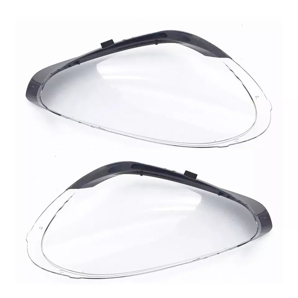 LEFT RIGHT SIDE PAIR HEADLIGHT LENS COVER LAMP FOR PORSCHE CAYENNE 958 2015-2018