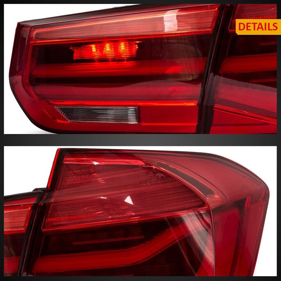 PAIR LED LCI RED REAR LIGHTS FOR BMW 3 SERIES M3 F30 F80 2012-2018 BRAKE LAMPS