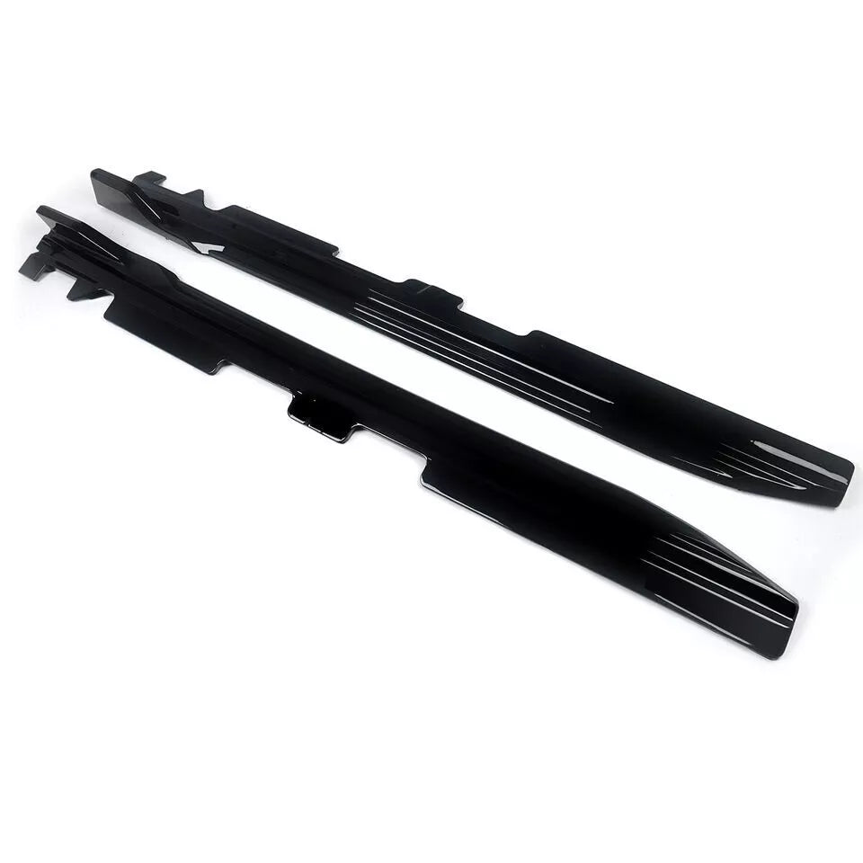 GLOSSY BLACK SIDE SKIRTS EXTENSION BLADES FOR BMW X3 G01 X4 G02 X4M F98 X3M F97