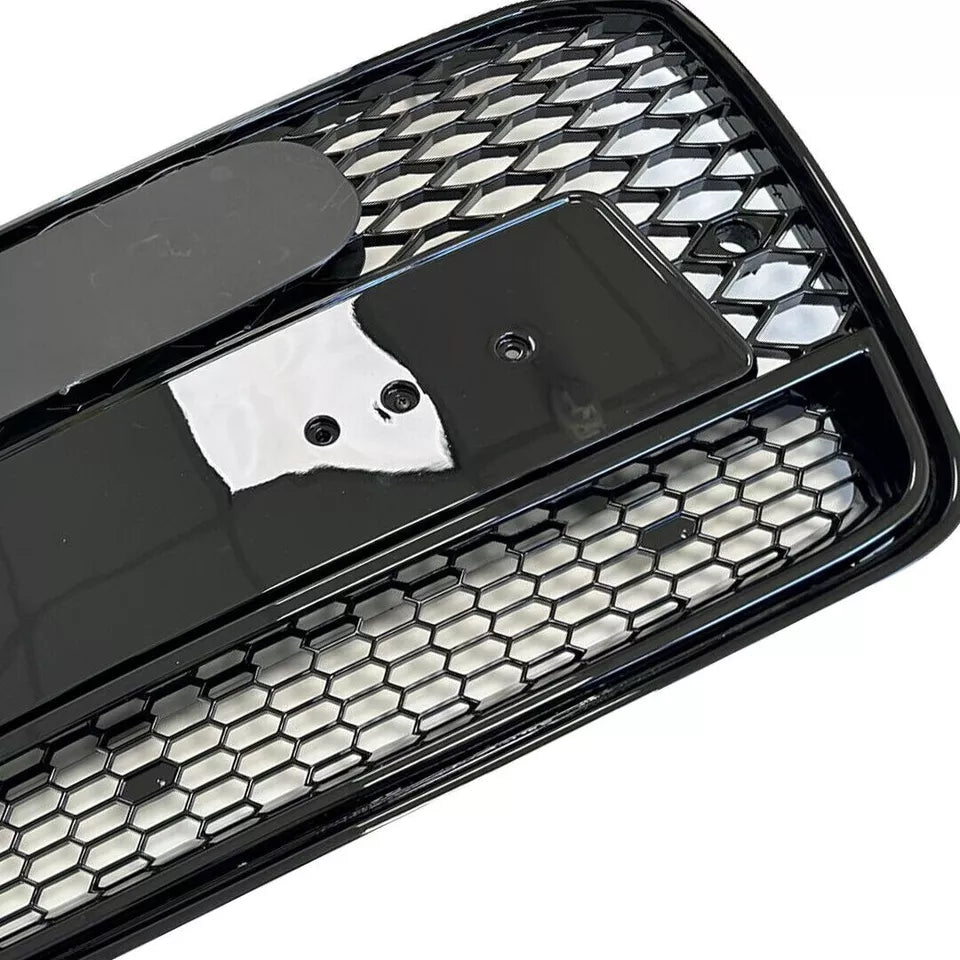 AUDI A5 S5 2012-2016 RS5 LOOK FRONT MAIN RADIATOR GRILLE GLOSS BLACK HONEYCOMB