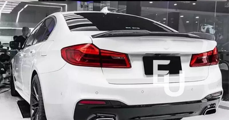 REAR TRUNK BOOT SPOILER LIP CS STYLE FOR BMW 5 SERIES G30 M5 F90 16+ CARBON LOOK
