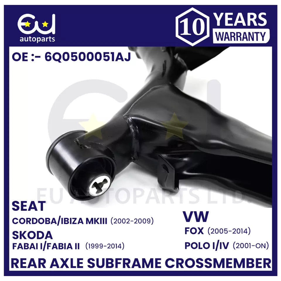 NEW REAR AXLE SUBFRAME CROSSMEMBER BEAM FOR SKODA FABIA VW POLO SEAT CORDOBA 99+