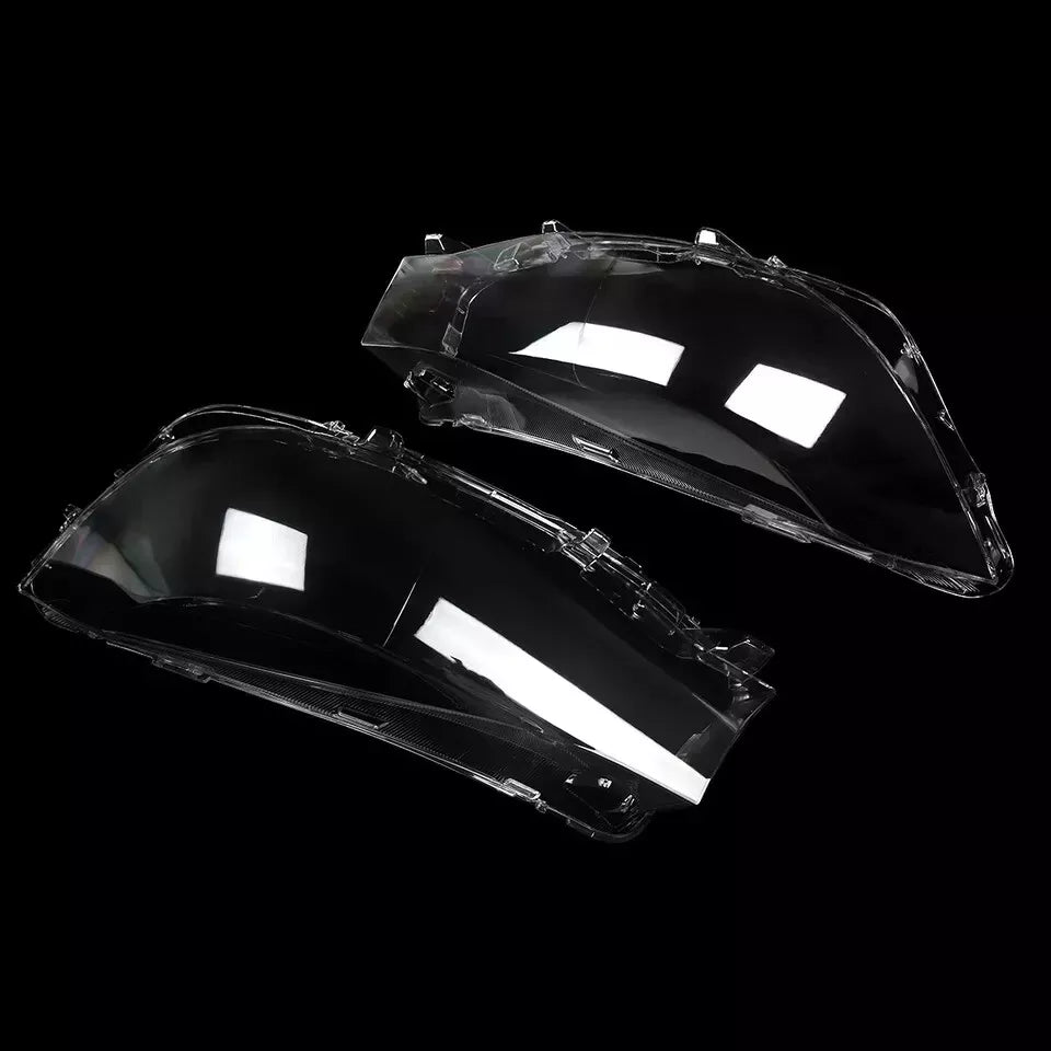 PAIR FOR BMW 3 GT F34 16-20 LCI HEADLIGHT HEADLAMP PLASTIC LENS COVER LEFT+RIGHT