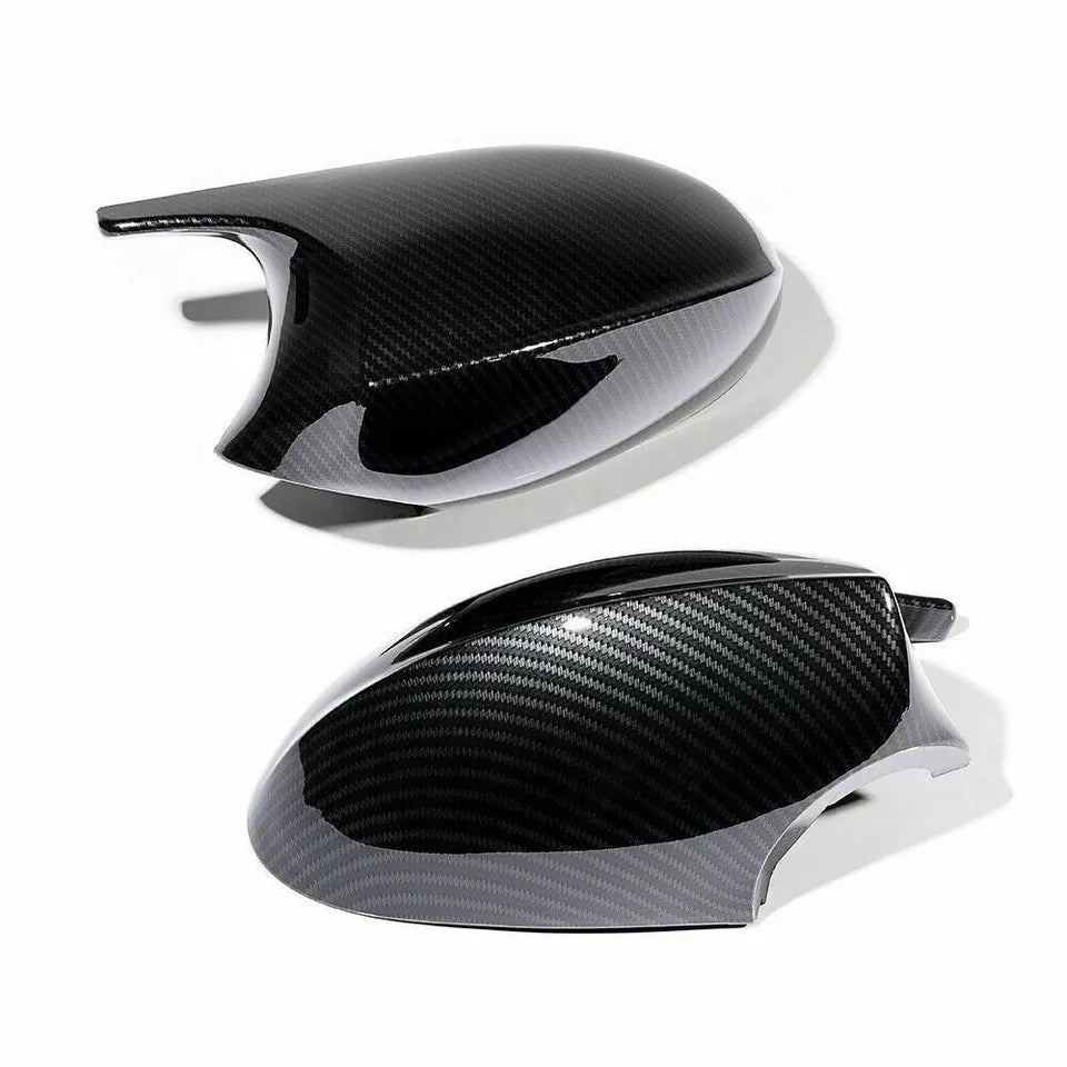 CARBON FIBER WING MIRROR COVER CAPS FOR BMW E90 E92 E93 E81 E87 05-07 PRE-LCI