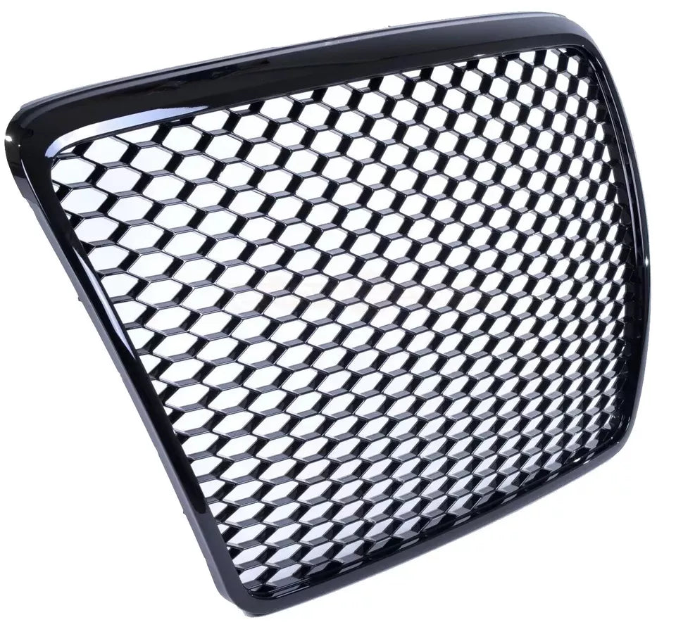 FOR AUDI A6 C6 4F RS6 STYLE 08-11 GLOSS BLACK HONEYCOMB MESH BUMPER GRILL GRILLE