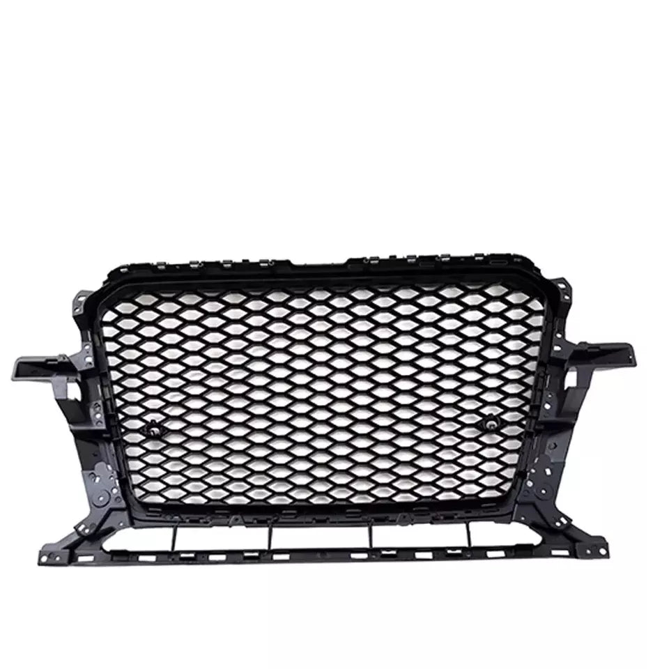FOR AUDI Q5 8R 2012-2016 RS STYLE GLOSS BLACK HONEYCOMB RADIATOR BUMPER GRILLE