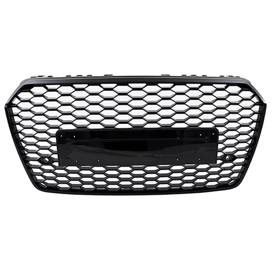FOR AUDI A7 4G FACELIFT 2015-2017 RS STYLE HONEYCOMB GRILLE GRILL GLOSS BLACK