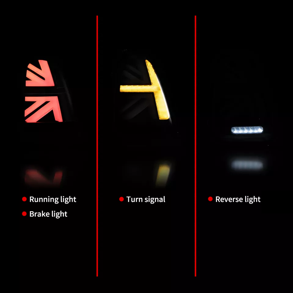 SMOKED FULL LED REAR LIGHTS FOR MINI COOPER R56 R57 R58 2007–2013 BRAKE LIGHTS