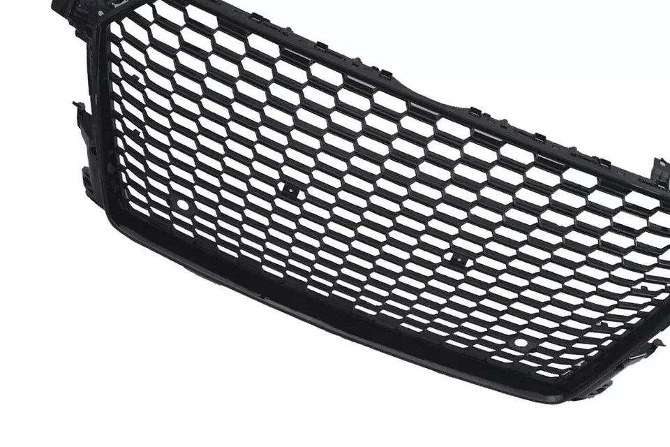 FOR AUDI TT MK3 FV 8S 2014+ FRONT GRILLE RS HONEYCOMB MESH STYLE GLOSS BLACK