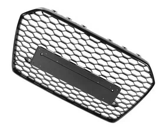 FOR AUDI A6 S6 C7 2015-18 RS6 LOOK GLOSS BLACK GRILL GRILLE BADGELESS HONEYCOMB