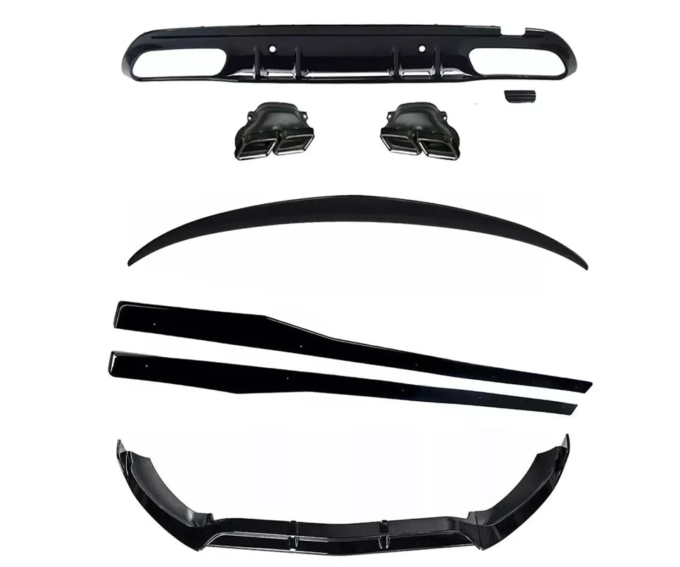 FOR MERCEDES C CLASS W205 C63 BODYKIT BODY KIT FRONT SPLITTER LIP DIFFUSER 15-18