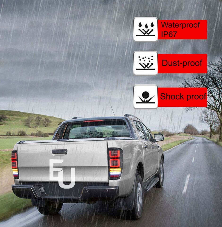 L+R PAIR LED TAIL LIGHTS FOR FORD RANGER T6 T7 T8 W/SEQUENTIAL SIGNAL 2012-2021