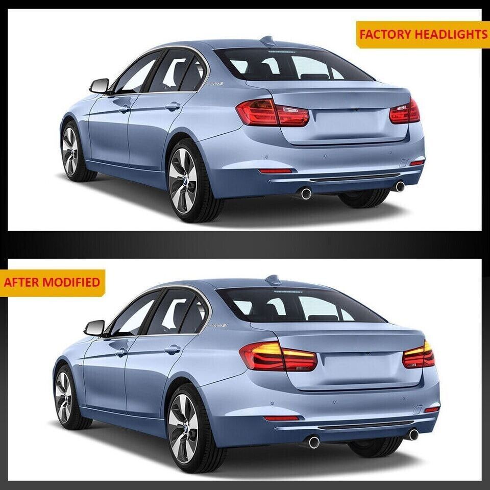 PAIR LED LCI RED REAR LIGHTS FOR BMW 3 SERIES M3 F30 F80 2012-2018 BRAKE LAMPS