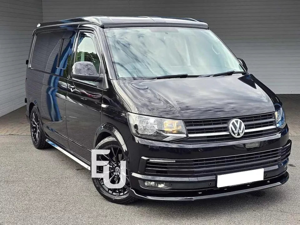 FOR VW TRANSPORTER T6 T6.1 GLOSS BLACK FRONT LIP SPLITTER SPOILER 2015-2018