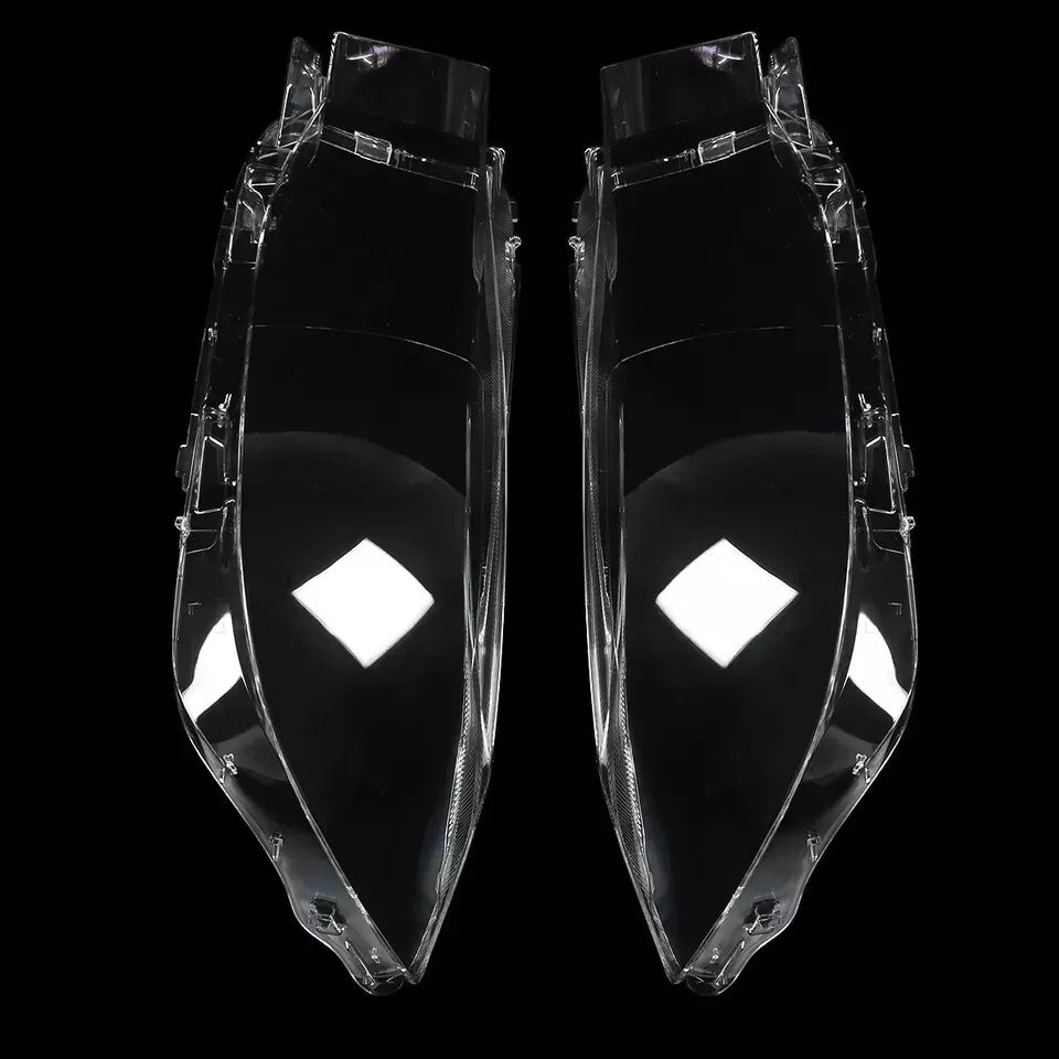PAIR FOR BMW 3 GT F34 16-20 LCI HEADLIGHT HEADLAMP PLASTIC LENS COVER LEFT+RIGHT