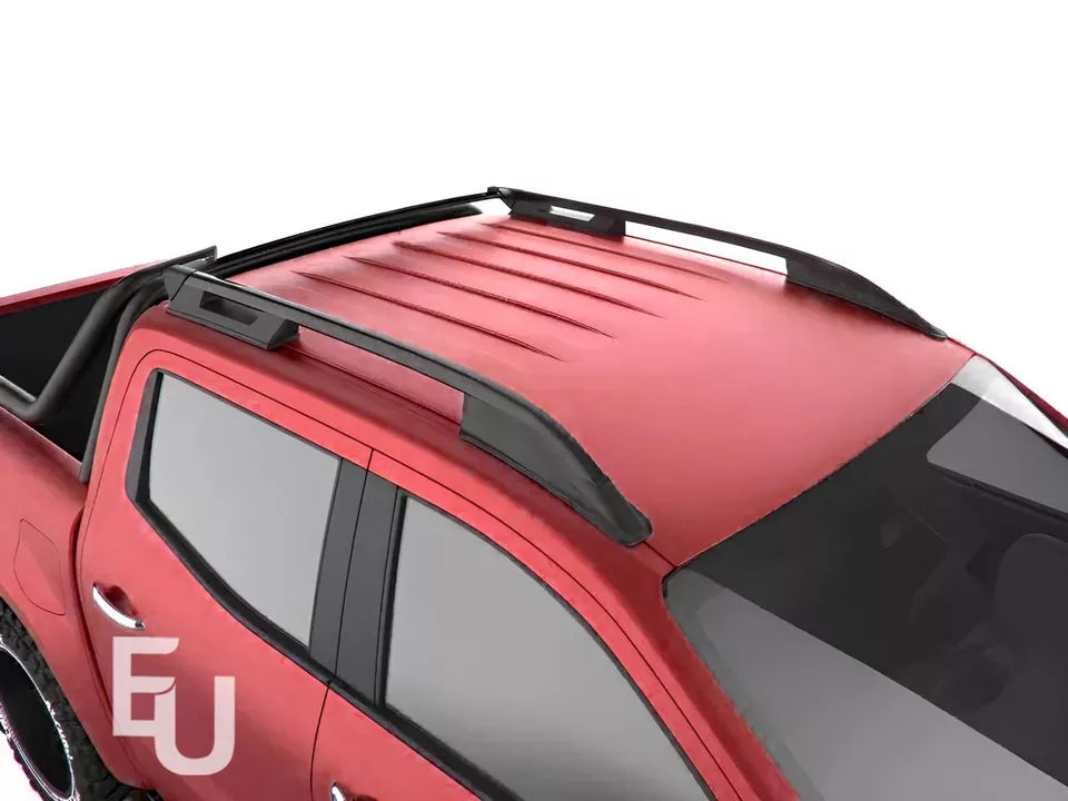 ALUMINIUM BLACK ROOF RAILS RACK SIDE ROOF BARS SETS FOR VOLKSWAGEN AMAROK 2010+