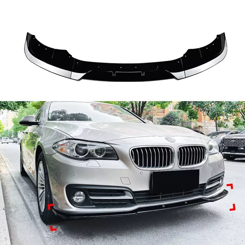 FOR BMW 5 SERIES F10 F11 LCI SE STANDARD FRONT SPLITTER LIP GLOSS BLACK 13-17