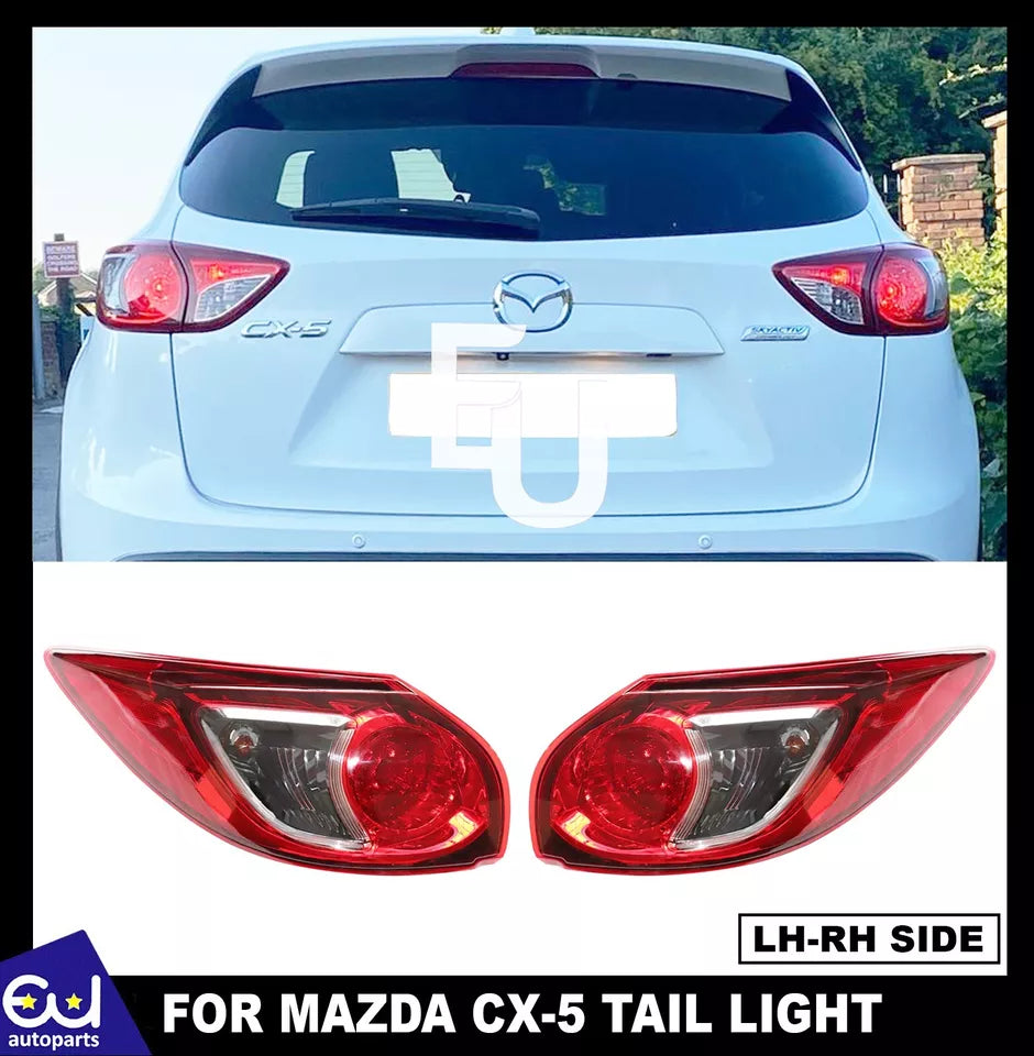 Mazda CX-5 SUV 2012–2015 Outer Rear Tail Light Lamp Assembly Pair (LH & RH)