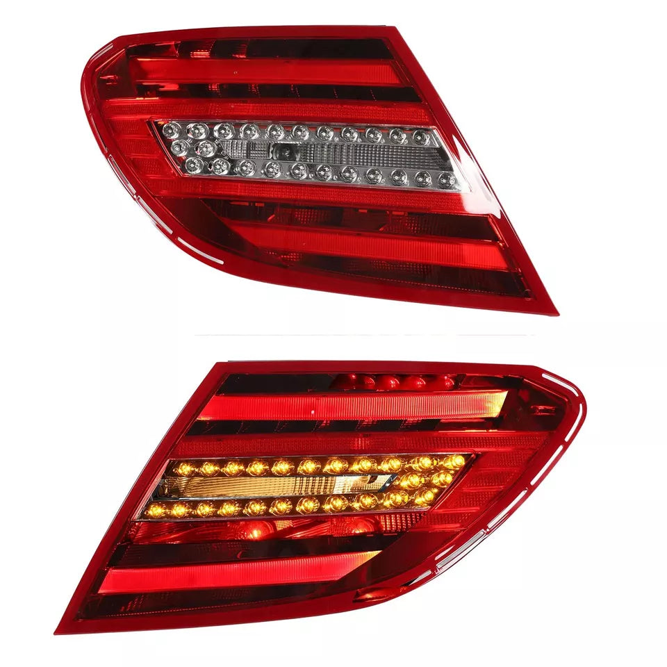 PAIR LED REAR TAIL LIGHT LAMP FOR MERCEDES BENZ C-CLASS W204 C250 C350 C63/11-14