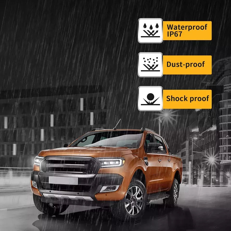 PAIR LED DRL PROJECTOR HEAD LIGHT LAMP FOR FORD RANGER T6 RAPTOR WILDTRAK 2015+