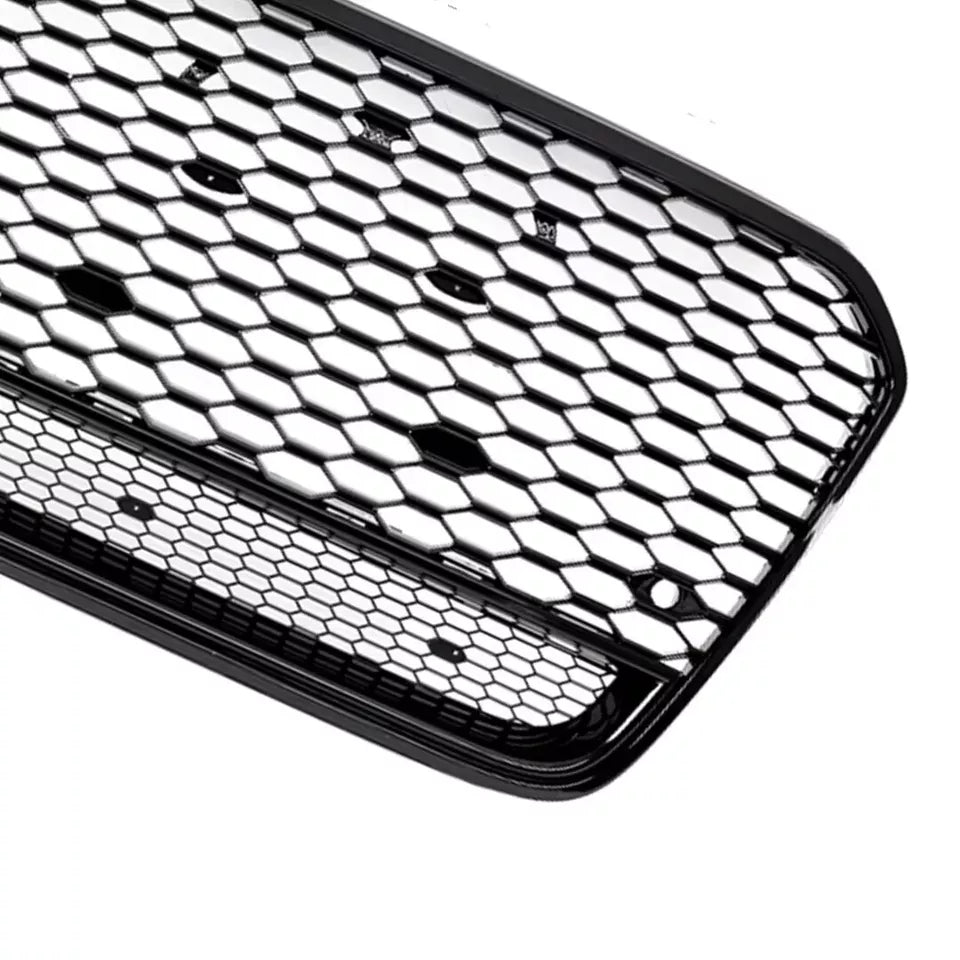 FOR AUDI A6 C7 4G RS6 STYLE GLOSS BLACK HONEYCOMB BUMPER GRILLE GRILL 2011-2015