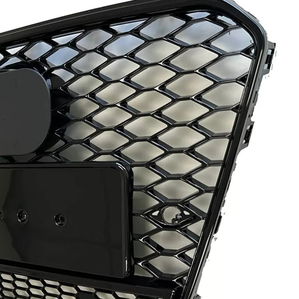 AUDI A5 S5 2012-2016 RS5 LOOK FRONT MAIN RADIATOR GRILLE GLOSS BLACK HONEYCOMB