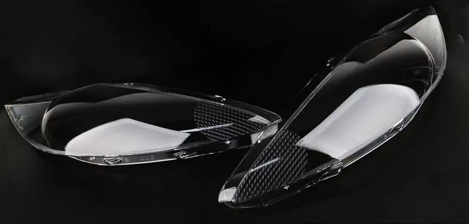 FOR FORD FIESTA MK6 2009-11 FRONT HEADLIGHT LAMP LENS COVER LEFT RIGHT SIDE PAIR