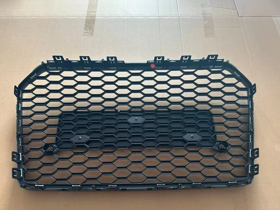 FOR AUDI A6 S6 C7 2015-18 RS6 LOOK GLOSS BLACK GRILL GRILLE BADGELESS HONEYCOMB