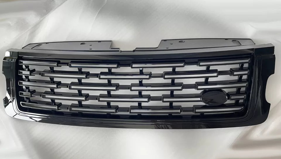 FOR RANGE ROVER L405 VOGUE 18-21 UPGARADE TO 2023 GLOSS BLACK FRONT GRILL GRILLE