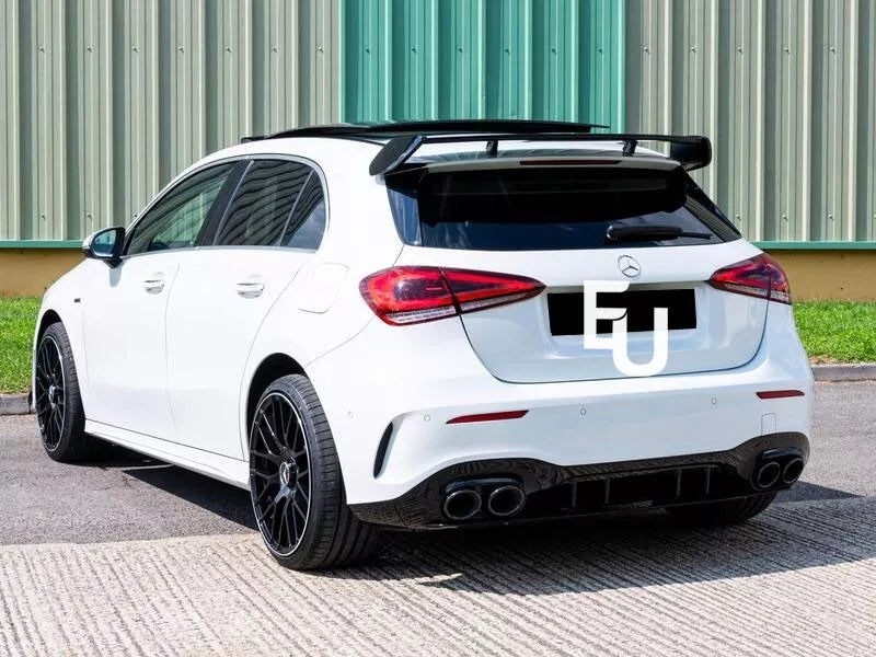 REAR BOOT SPOILER ROOF AMG STYLE FOR MERCEDES A CLASS W177 A45 2018+ GLOSS BLACK