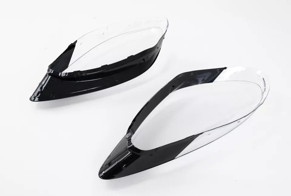 LEFT RIGHT SIDE PAIR HEADLIGHT LENS COVER LAMP FOR PORSCHE CAYENNE 958 2018-2022