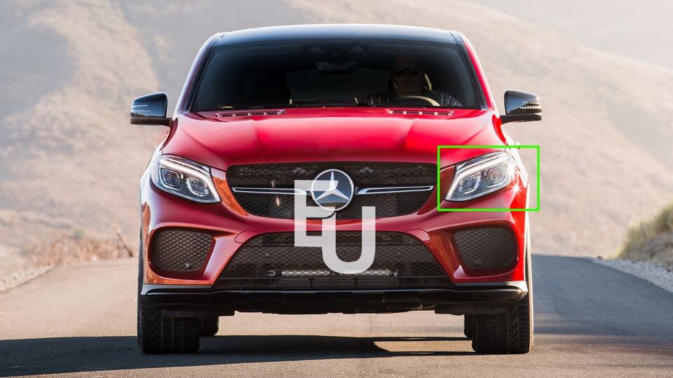 HEADLIGHT HEADLAMP LENS REPLACEMENT FOR MERCEDES BENZ GLE W166 2015-19 LEFT N/S