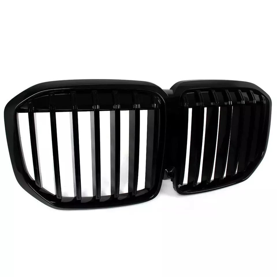 FOR BMW X7 G07 MP STYLE FRONT SINGLE SLAT KIDNEY GRILL GRILLE GLOSS BLACK