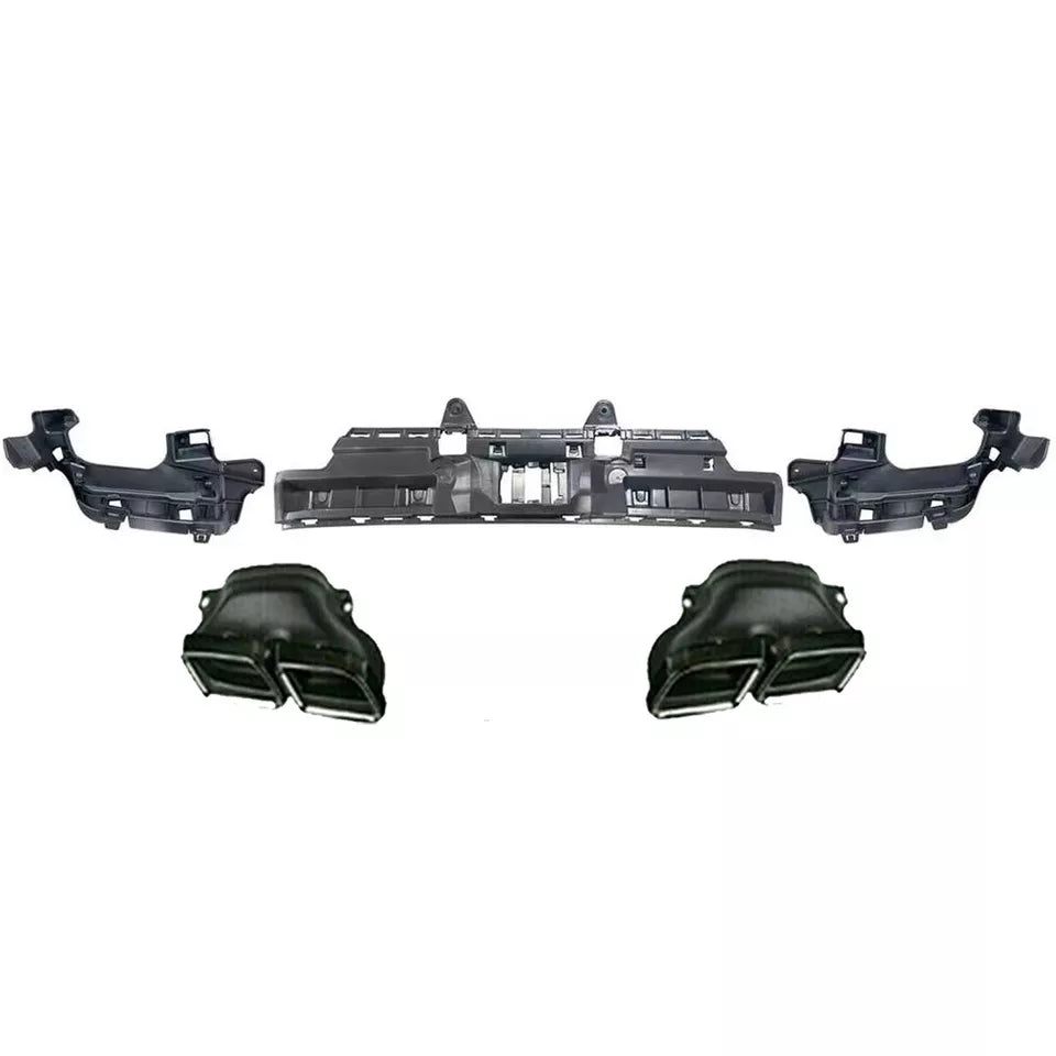 FOR MERCEDES GLC X253 SUV AMG GLC63 STYLE REAR DIFFUSER & TAILPIPES 2016-22