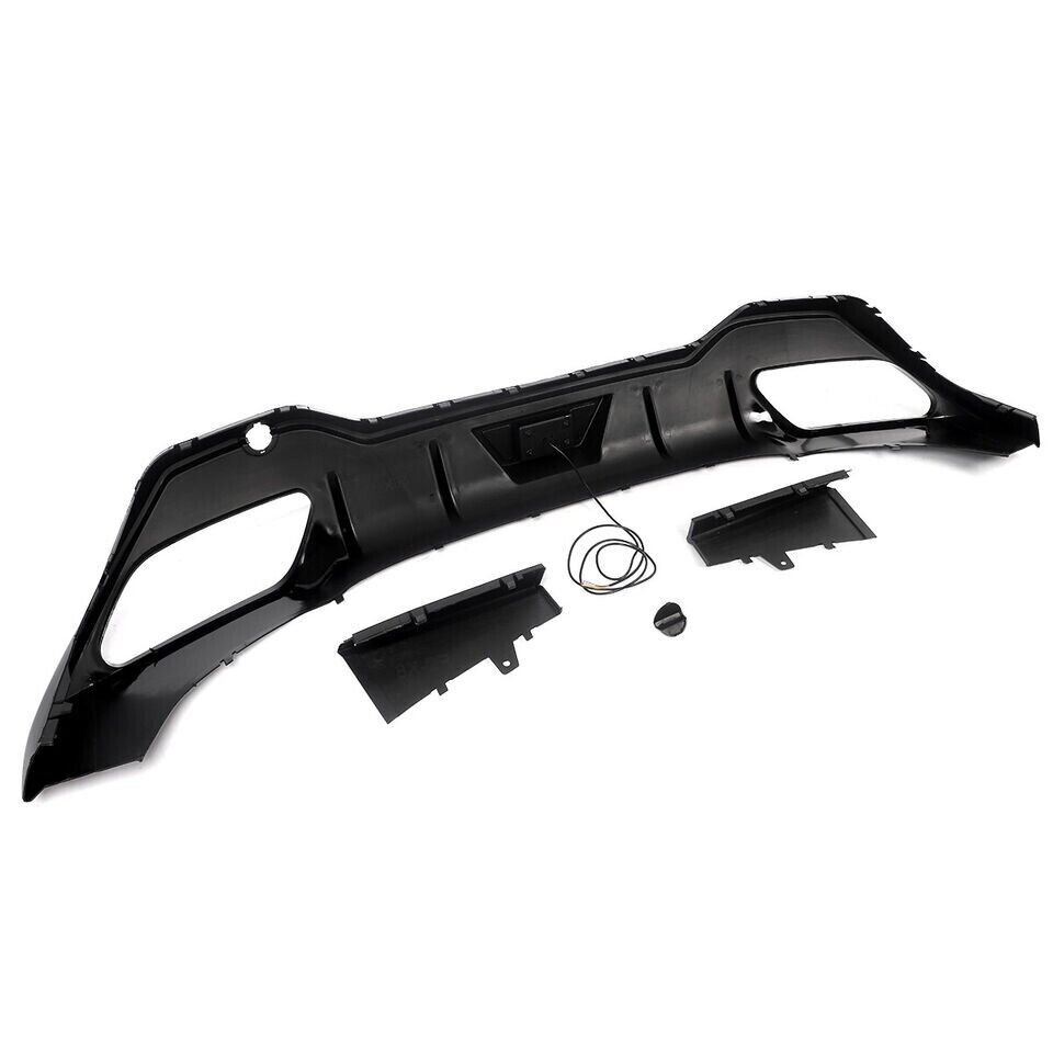 REAR DIFFUSER WITH LED LIGHT FOR BMW 8 SERIES G14 G15 M SPORT GLOSS BLACK 2019+