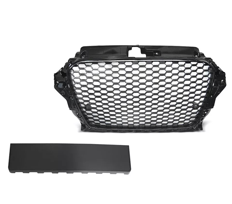 FOR AUDI A3 8V 2012-16 HONEYCOMB GRILLE DEBADGED RS STYLE GRILL BADGE BADGELESS